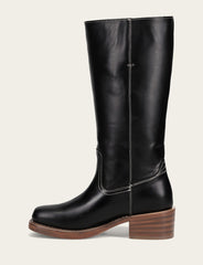 Frye Women's Campus 14L Jet Black Wide Calf Boots Jet Black