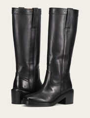 Frye Women's Black Kate Pull On Wide Calf Tall Boots Black