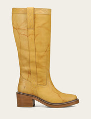 Frye Women's Banana Kate Pull On Wide Calf Tall Boots Banana