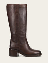 Frye Women's Dark Brown Kate Pull On Wide Calf Tall Boots Dark Brown