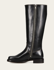 Frye Women's Black Campus Low Heel Tall Riding Wide Calf Boot Black