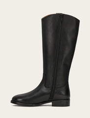 Frye Women's Black Melissa Button Tall Inside Zip Wide Calf Boot Black