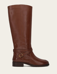 Frye Women's Walnut Melissa Belted Riding Boot Walnut