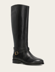 Frye Women's Black Melissa Belted Riding Boot Black