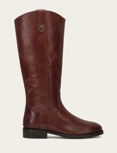 Frye Women's Saddle Melissa Button Tall Inside Zip Wide Calf Boot Saddle