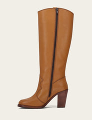Frye Women’s Caramel Corinne Deco Stitch Tall Boots Caramel