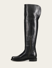 Frye Women's Black Campus Low Heel Over The Knee Boot Black