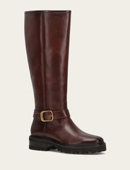 Frye Women's Bourbon Olivia Buckle Tall Boot Bourbon