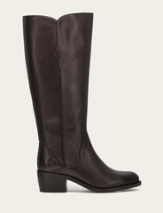 Frye Women's Dark Brown Carson 2 Piping Tall Boot Dark Brown