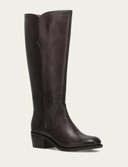 Frye Women's Dark Brown Carson 2 Piping Tall Boot Dark Brown