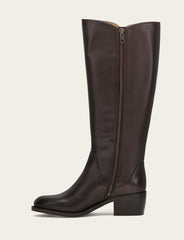 Frye Women's Dark Brown Carson 2 Piping Tall Boot Dark Brown