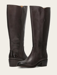 Frye Women's Dark Brown Carson 2 Piping Tall Boot Dark Brown