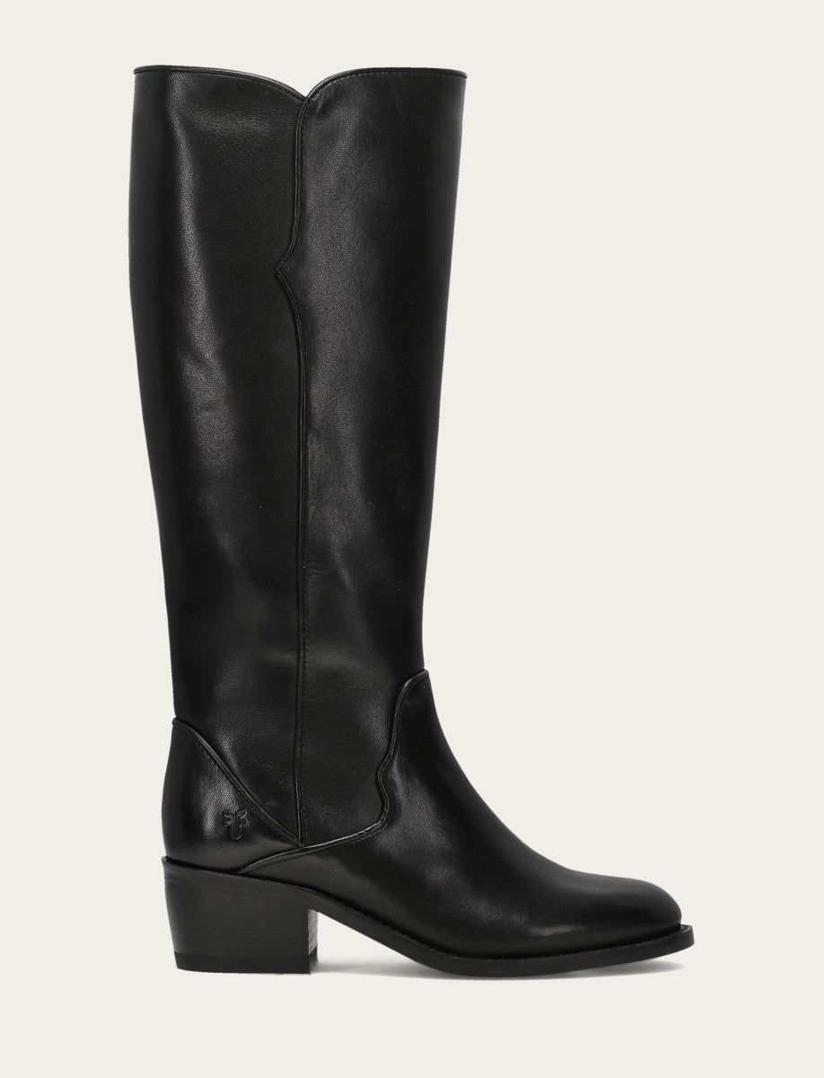 Frye Women's Black Carson 2 Piping Tall Boot Black