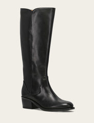 Frye Women's Black Carson 2 Piping Tall Boot Black