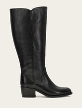 Frye Women's Black Carson 2 Piping Tall Wide Calf Boot Black