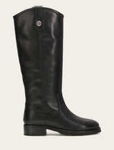 Frye Women's Black Melissa Lug Button Tall Boot Black
