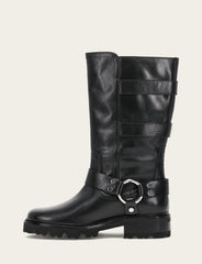 Frye Women's Black Olivia Moto Mid Boot Black