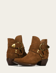 Frye Women's Bark Sacha Multi Strap Booties Bark