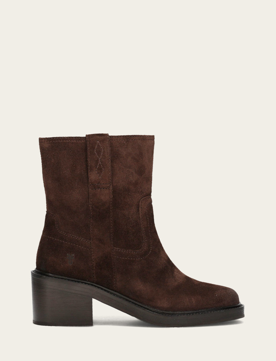 Frye Women's Chocolate Kate Short Inside Zip Boot Chocolate
