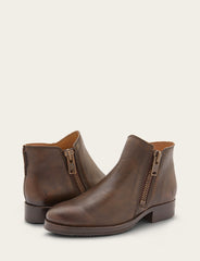 Frye Women's Dark Brown Madison Moto Shooties Dark Brown