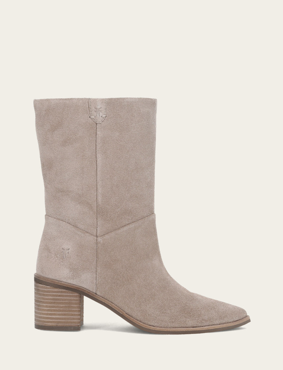 Frye Women's Taupe Sadie Softy Mid Booties Taupe