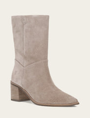 Frye Women's Taupe Sadie Softy Mid Booties Taupe