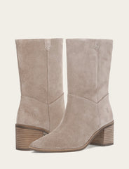 Frye Women's Taupe Sadie Softy Mid Booties Taupe