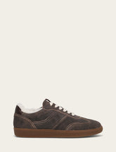 Frye Women's Dark Truffle Milly Low Lace Shearling Sneaker Dark Truffle