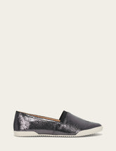Frye Women's Pewter Mirror Melanie Slip On Sneakers Pewter Mirror