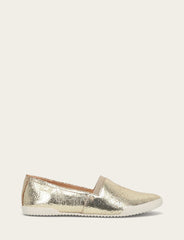 Frye Women's Gold Mirror Melanie Slip On Sneakers Gold Mirror