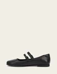 Frye Women's Black Carson Multi Mary Jane Flats Black