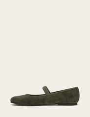 Frye Women's Dark Olive Emma Elastic Mary Jane Shoe Dark Olive