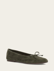 Frye Women's Dark Olive Emma Ballet Shoe Dark Olive