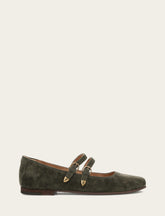 Frye Women's Dark Olive Carson Multi Mary Jane Shoe Dark Olive