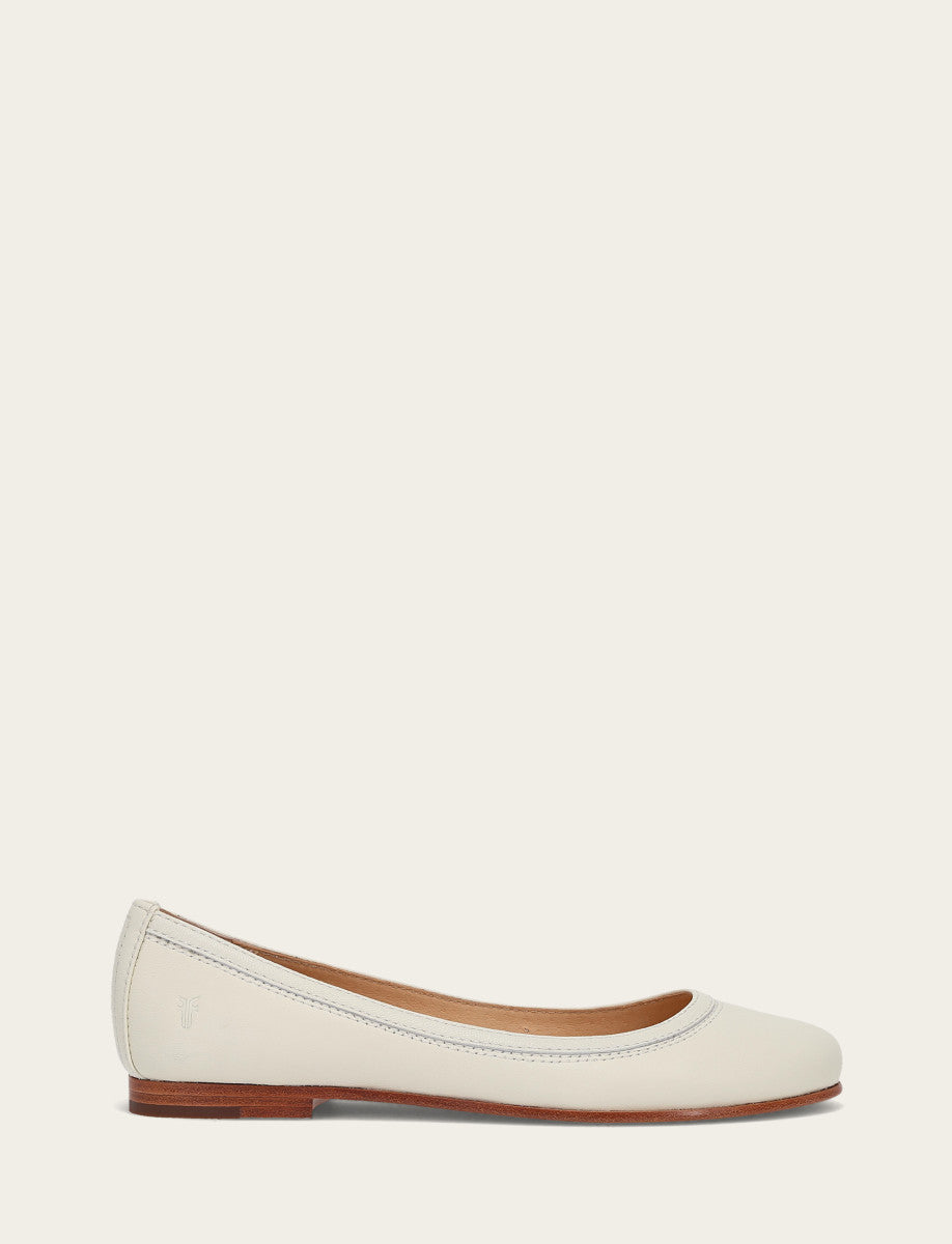 Frye Women's White Carson Ballet Flats White