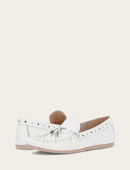 Frye Women's White Naya Stud Moc Loafers White