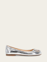 Frye Women's Silver Carson Logo Ballet Flats Silver