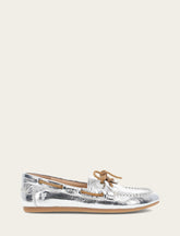 Frye Women's Silver Naya Boat Shoes Silver