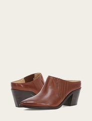 Frye Women's Cinnamon Sara Western Mules Cinnamon