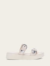Frye Women's Ivory Maya Buckle Sandals Ivory