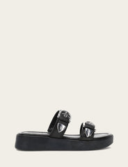 Frye Women's Black Maya Buckle Sandals Black