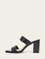 Frye Women's Black Stella Buckle Slide Sandals Black