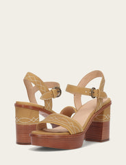 Frye Women’s Banana Pipa Woodstock Sandals Banana