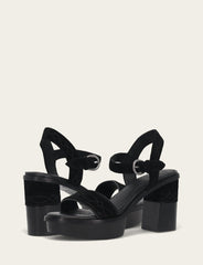 Frye Women’s Black Pipa Woodstock Sandals Black