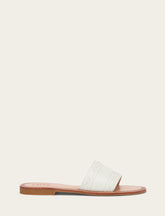 Frye Women's White Ava Woodstock Slide Sandals White