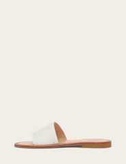 Frye Women's White Ava Woodstock Slide Sandals White
