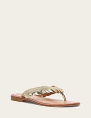 Frye Women's Gold Mirror Ava Fringe Sandals Gold Mirror