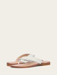 Frye Women's White Ava Fringe Sandals White