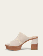 Frye Women's Ivory Pipa Crochet Platform Sandals Ivory