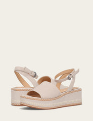 Frye Women's Ivory Joy Ankle Strap Platform Sandals Ivory